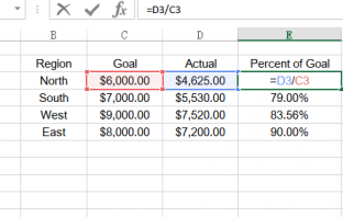 Percent Of Goal